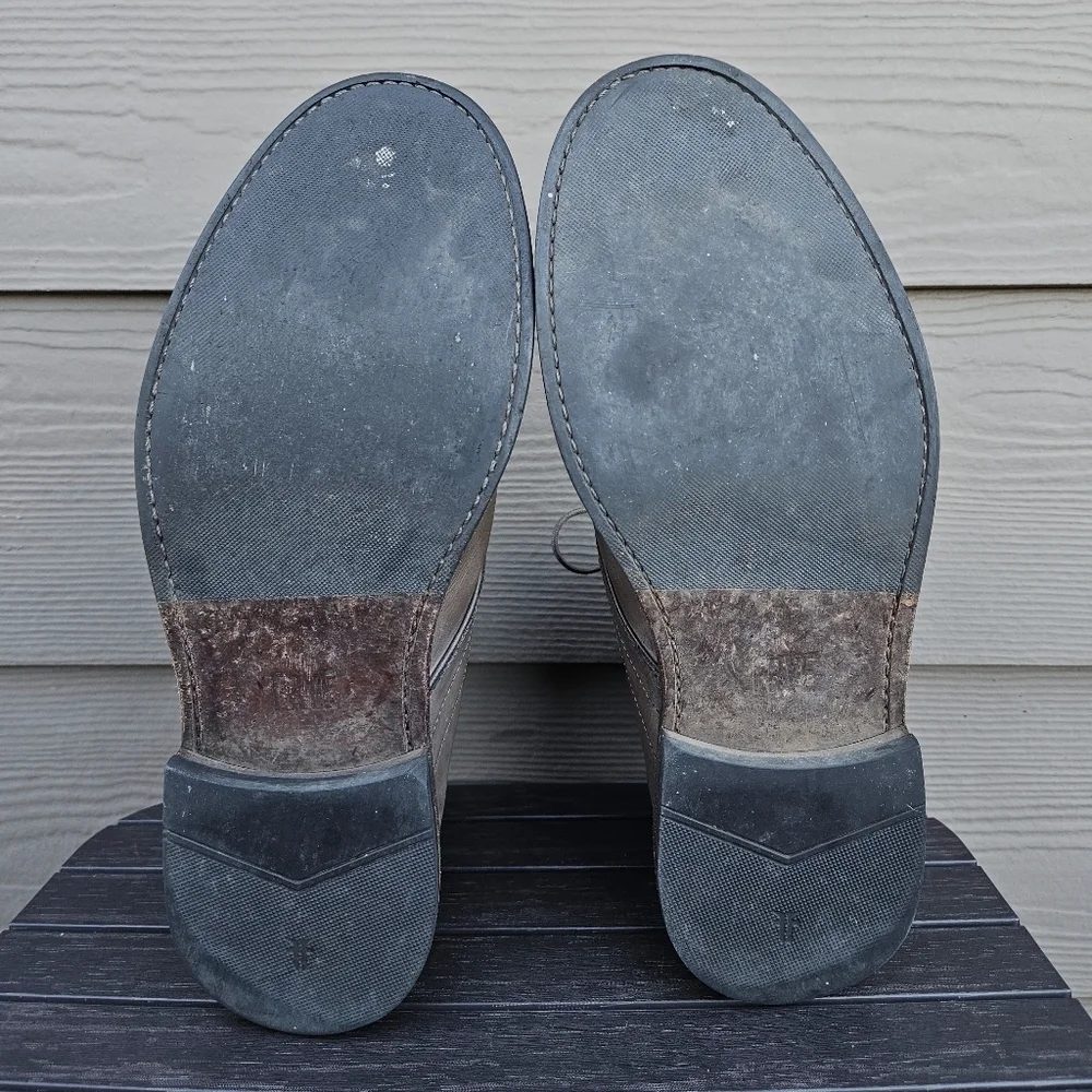 Frye Murray Chukka Boots Taupe Gray Green Lace Up Short Boots Casual Men's 10